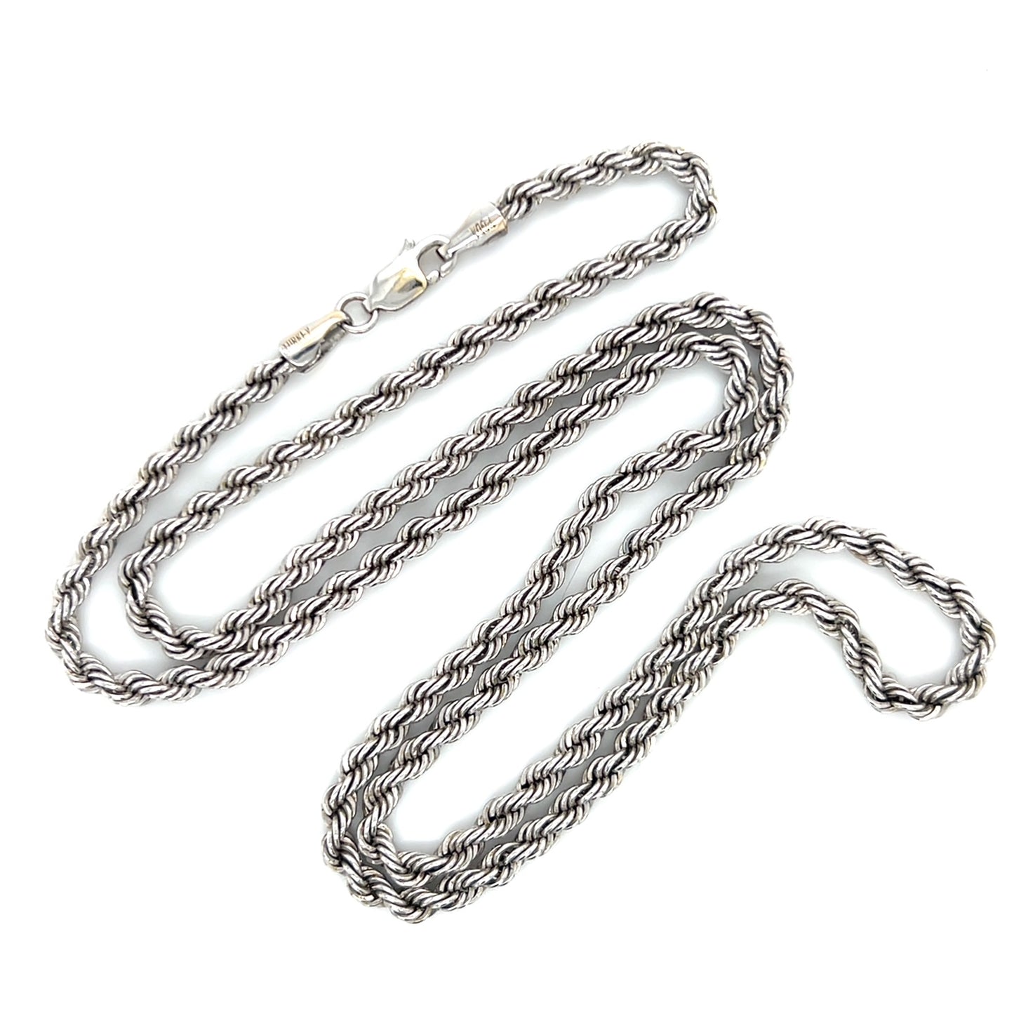 10K White Gold 22.5" Rope Chain