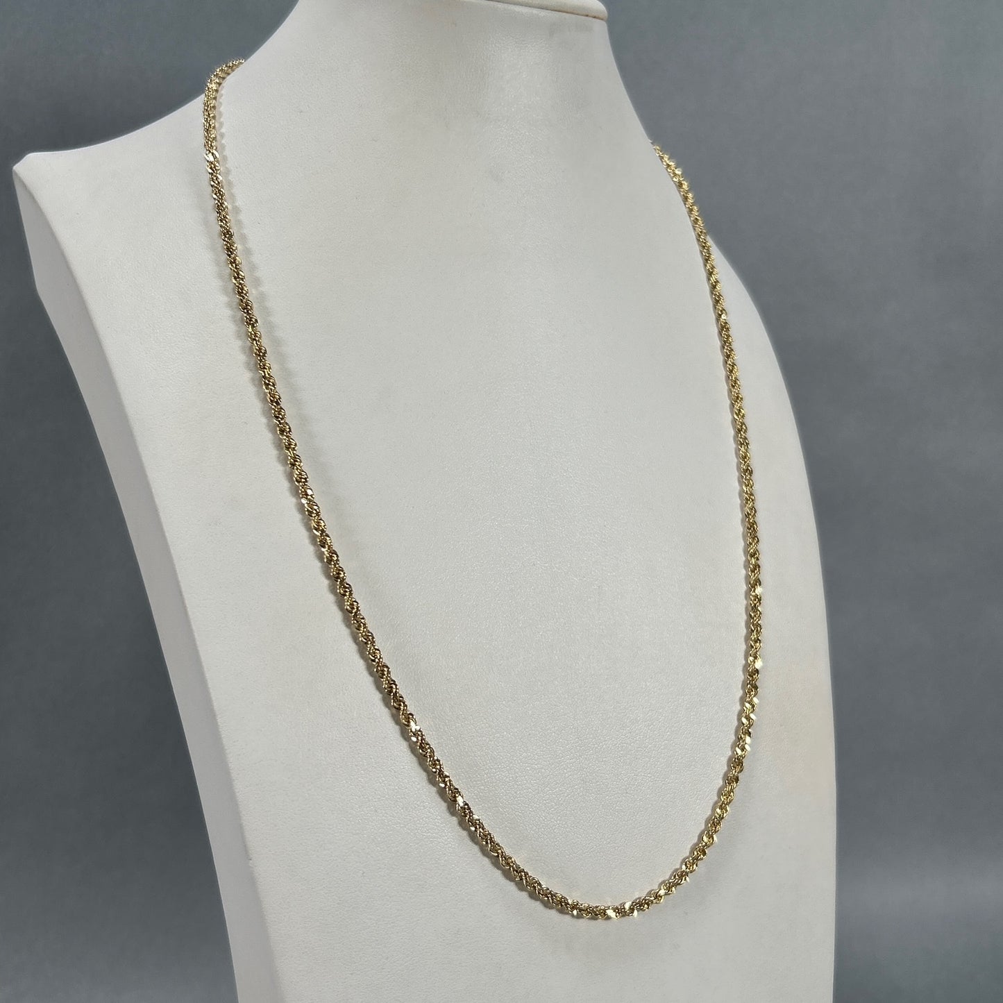 10K Yellow Gold 24" Rope Chain
