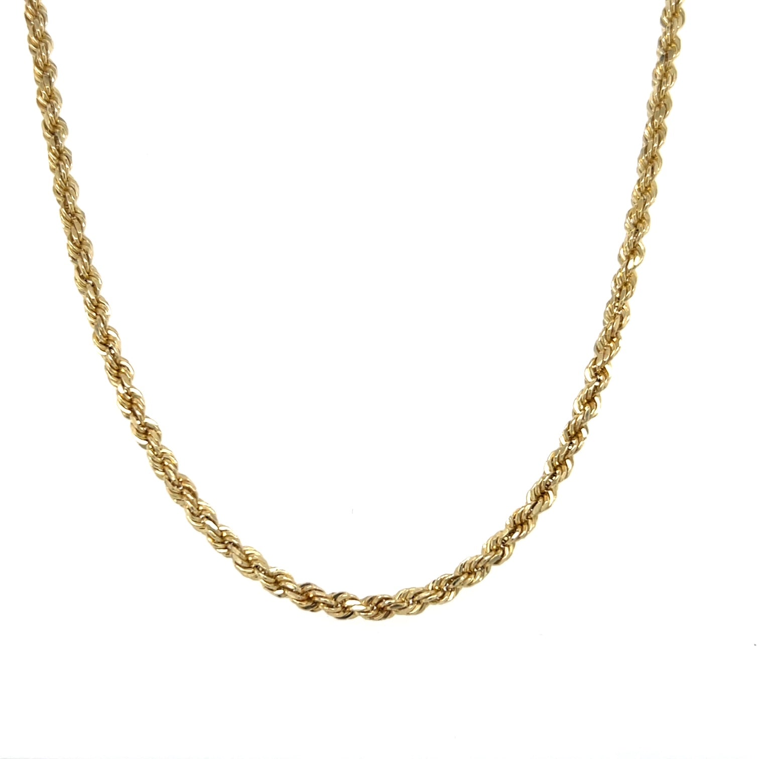 10K Yellow Gold 24" Rope Chain