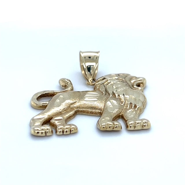 10K Yellow Gold Lion Pendant