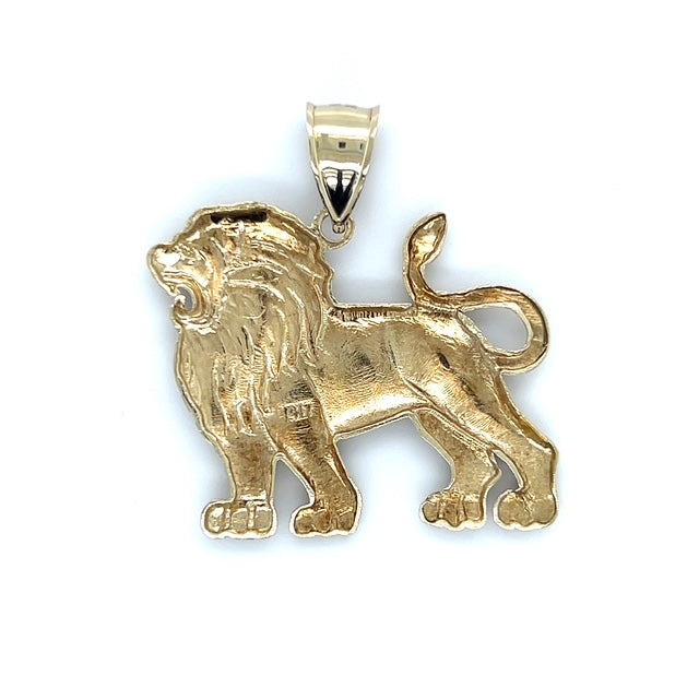 10K Yellow Gold Lion Pendant