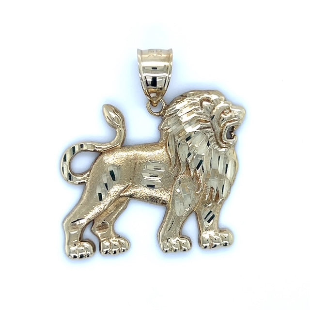 10K Yellow Gold Lion Pendant
