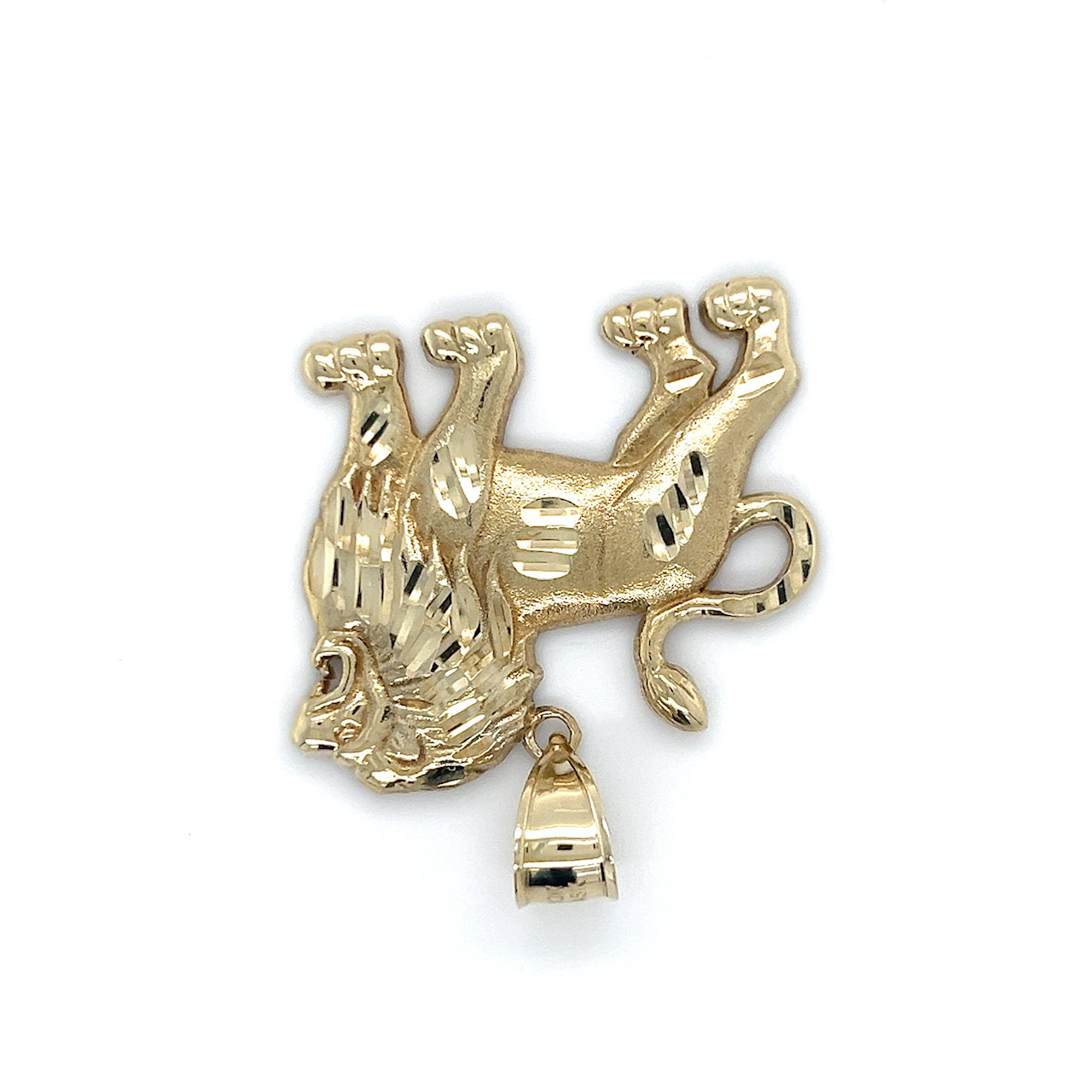 10K Yellow Gold Lion Pendant
