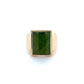 10K Yellow Gold Jade Gentleman's Ring; Size 10