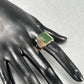 10K Yellow Gold Jade Gentleman's Ring; Size 10