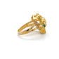 21K Yellow Gold Geometric Tiger Head Ring; Size 9