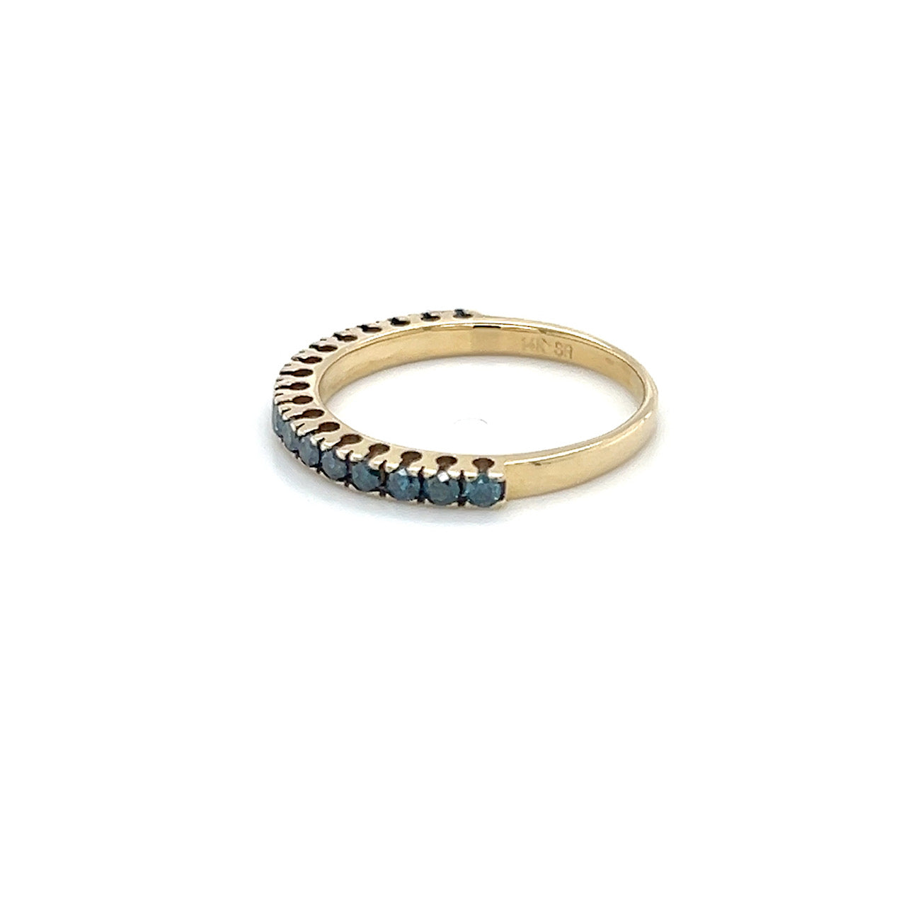 14K White Gold Diamond Lady's Fashion Ring; Size 7-10