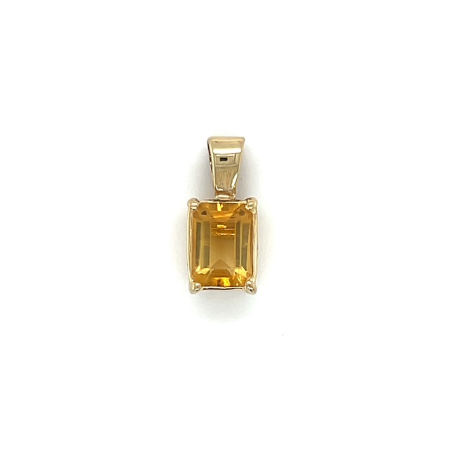 14K Yellow Gold Citrine Pendant