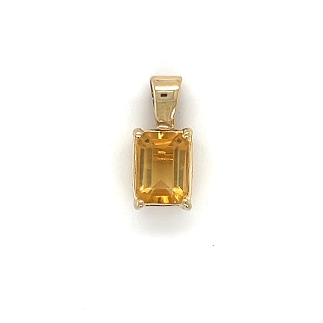 14K Yellow Gold Citrine Pendant