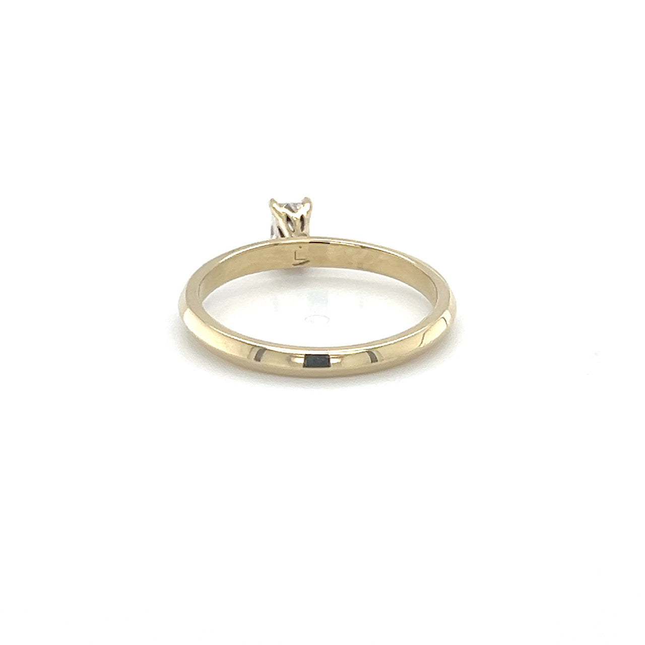10K Yellow Gold Diamond Lady's Solitaire Ring; Size 8.5