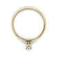10K Yellow Gold Diamond Lady's Solitaire Ring; Size 8.5
