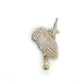 10K Yellow Gold Diamond Prayer Hands Pendant