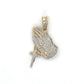 10K Yellow Gold Diamond Prayer Hands Pendant