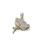 10K Yellow Gold Diamond Prayer Hands Pendant