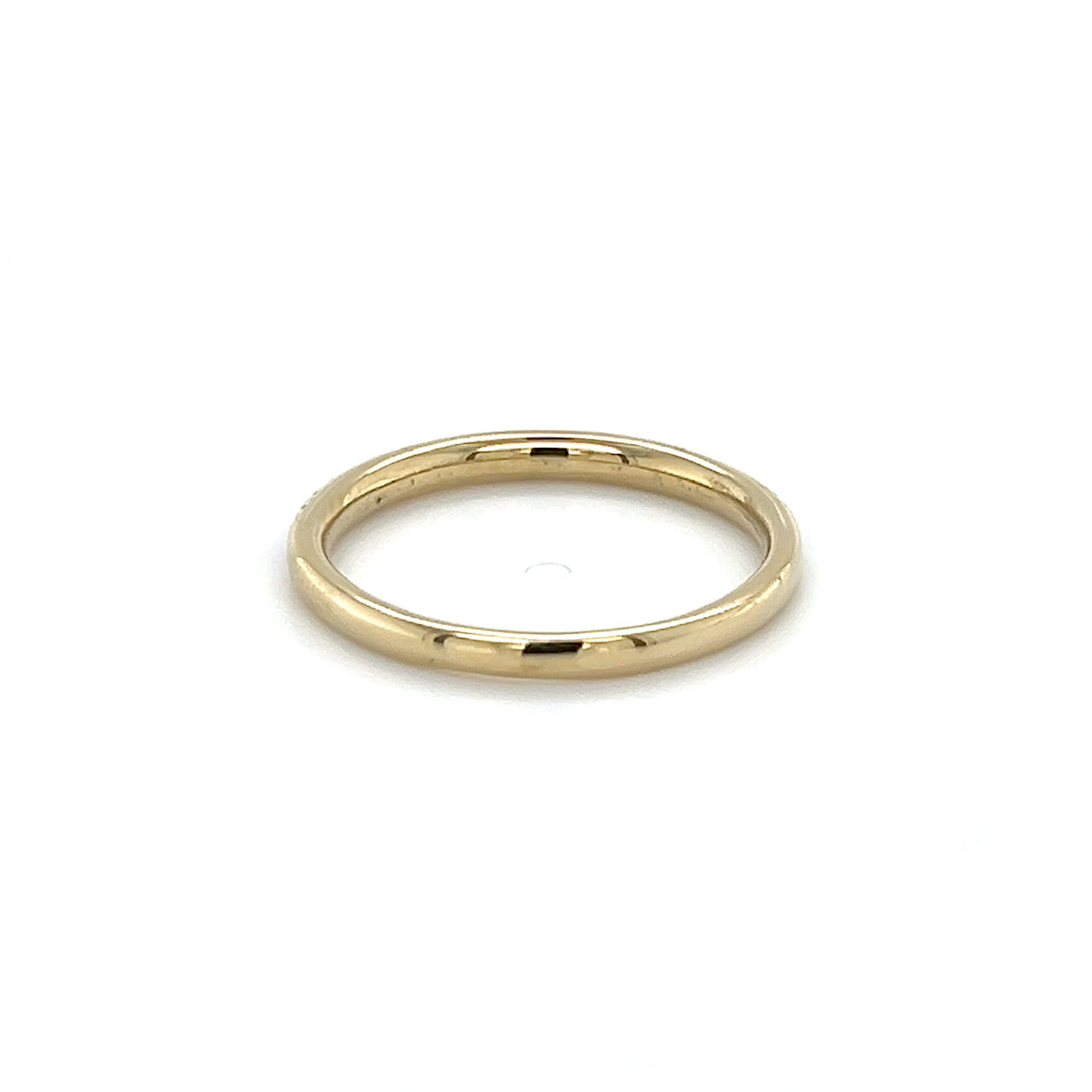 14K Yellow Gold Diamond Lady's Wedding Band; Size 8