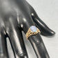 9K Yellow Gold Opal Lady's Ring; Size 7