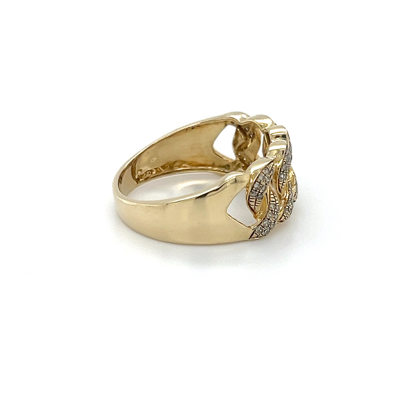 10K Yellow Gold Diamond Lady's Fashion Ring; Size 9