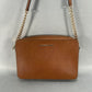 Michael Kors East West Zipper Crossbody Bag - Light Brown
