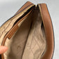Michael Kors East West Zipper Crossbody Bag - Light Brown