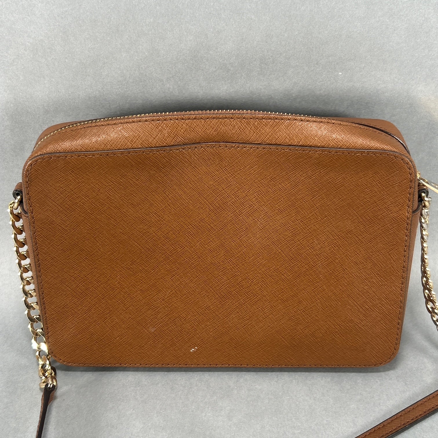 Michael Kors East West Zipper Crossbody Bag - Light Brown