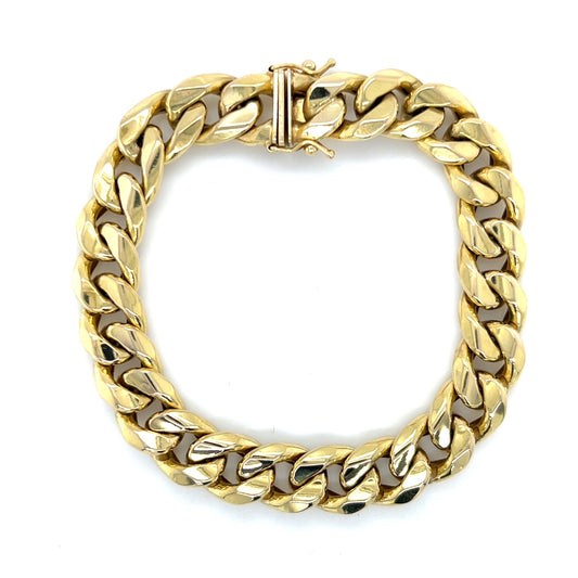 14K Yellow Gold 8" Link Curb Bracelet