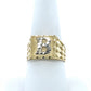 10K Yellow Gold "B" Gentleman's Ring; Size 9