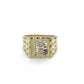 10K Yellow Gold "B" Gentleman's Ring; Size 9