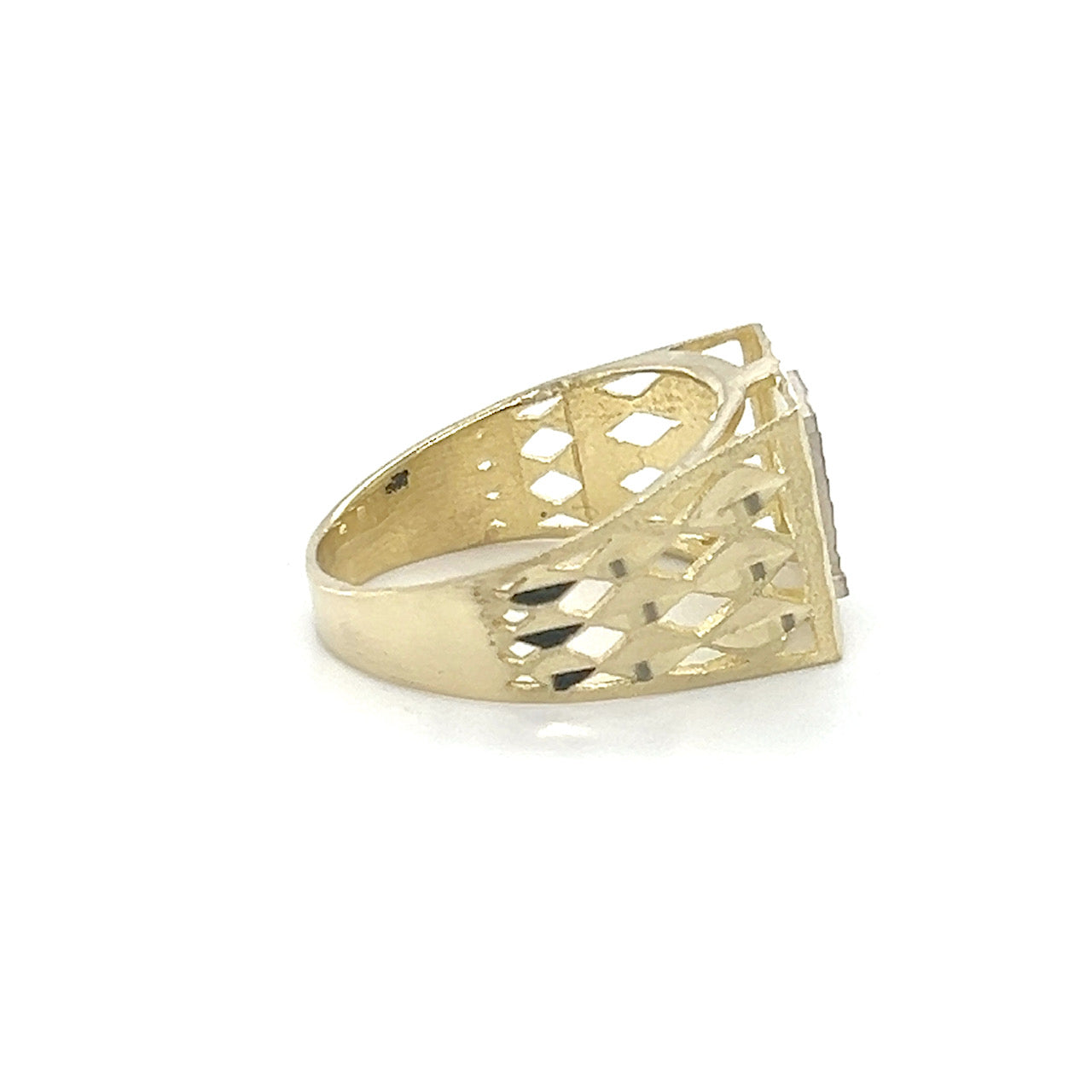 10K Yellow Gold "B" Gentleman's Ring; Size 9