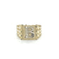 10K Yellow Gold "B" Gentleman's Ring; Size 9