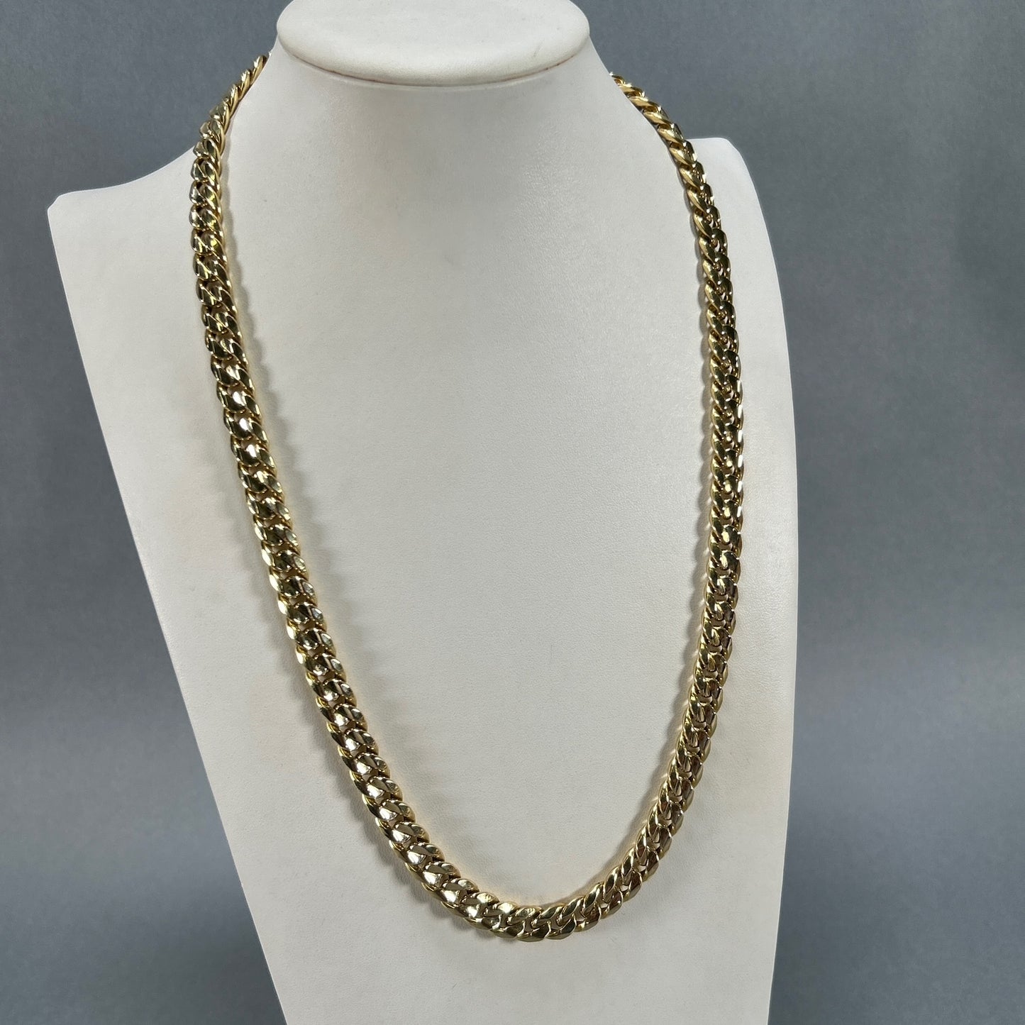 14K Yellow 24" Gold Curb Chain