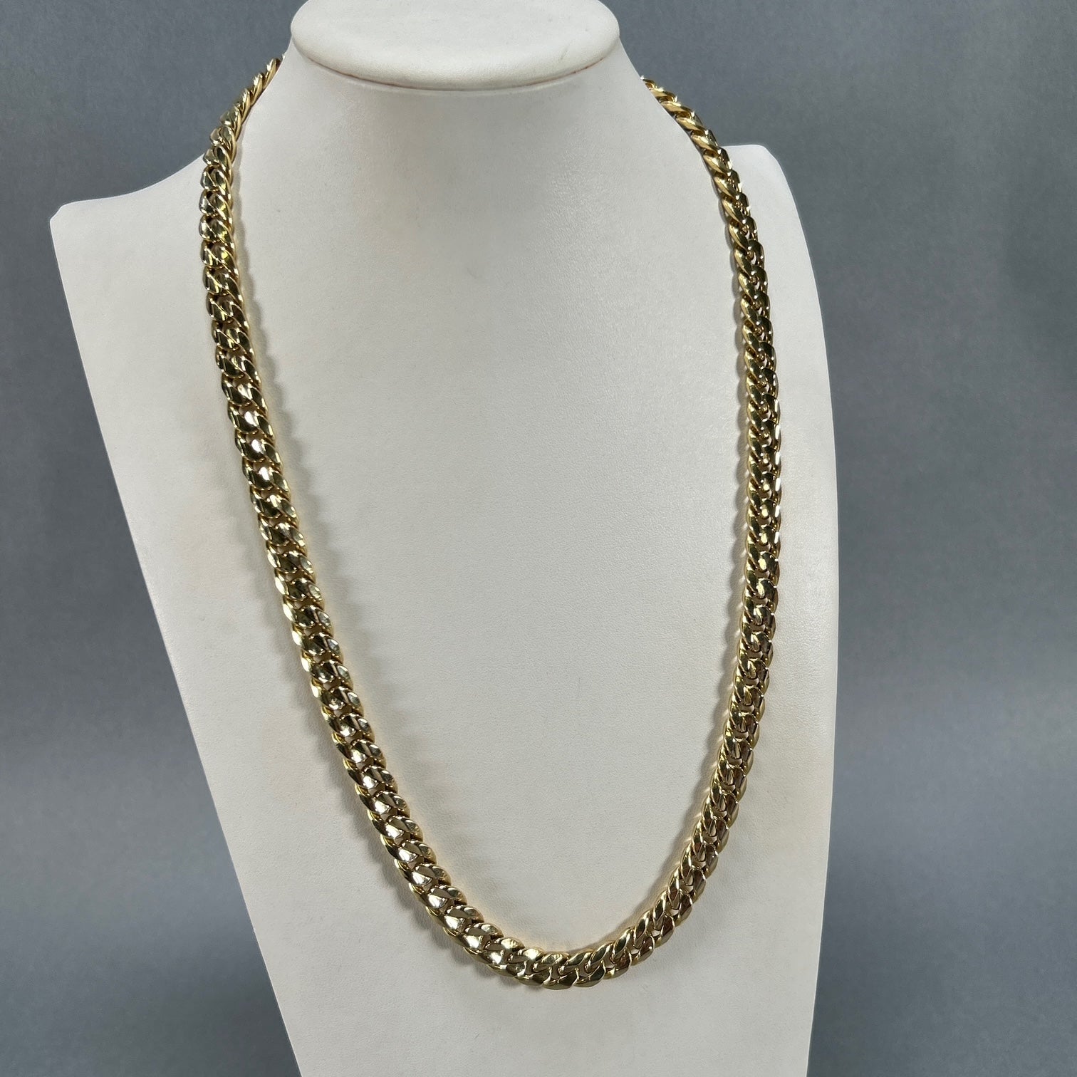 14K Yellow 24" Gold Curb Chain