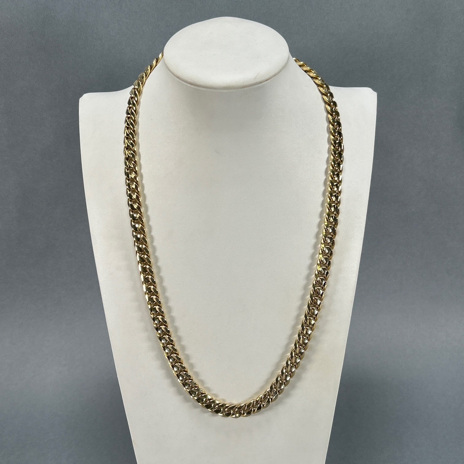 14K Yellow 24" Gold Curb Chain