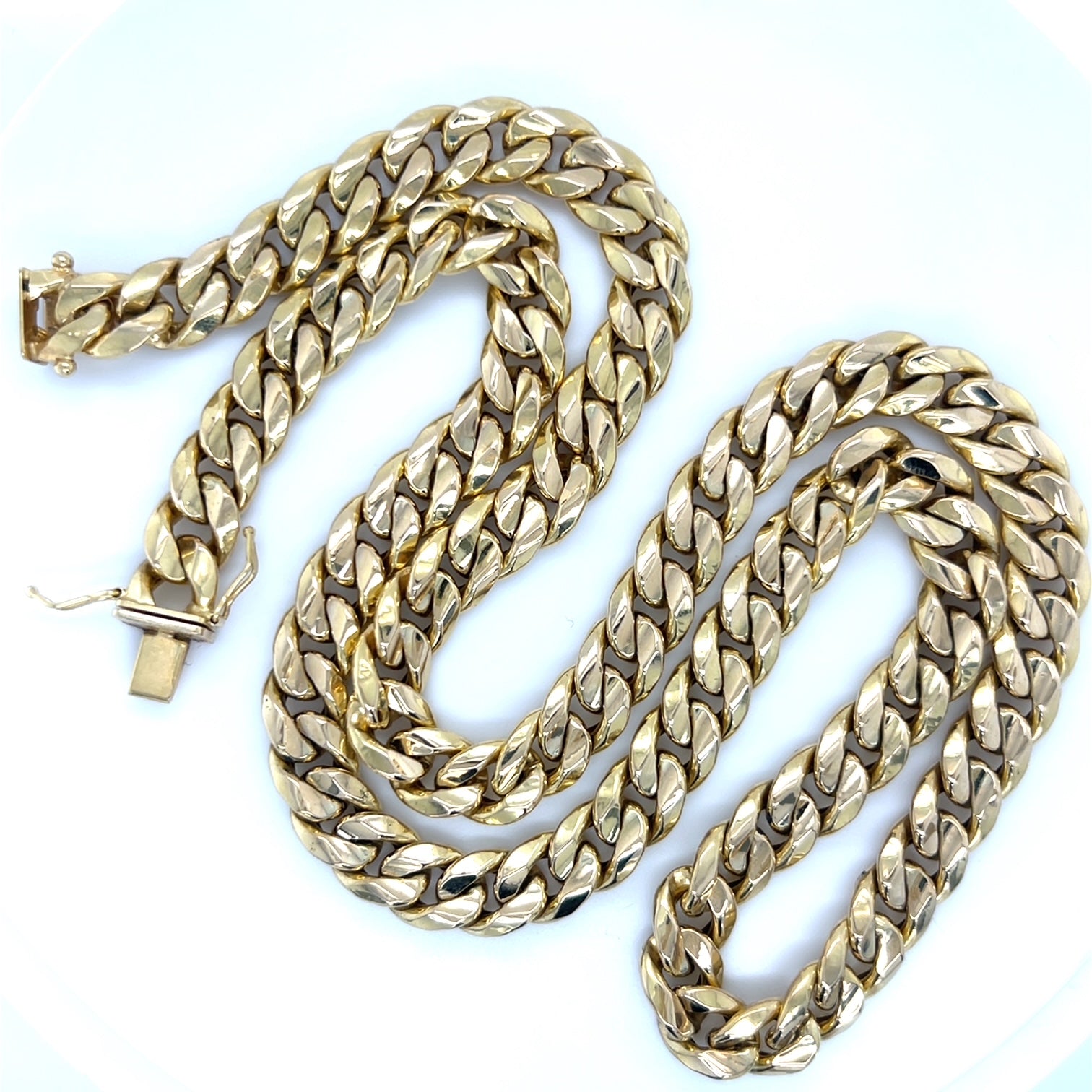 14K Yellow 24" Gold Curb Chain