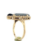 10K Yellow Gold Onyx Lady's Ring; Size 8