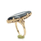 10K Yellow Gold Onyx Lady's Ring; Size 8