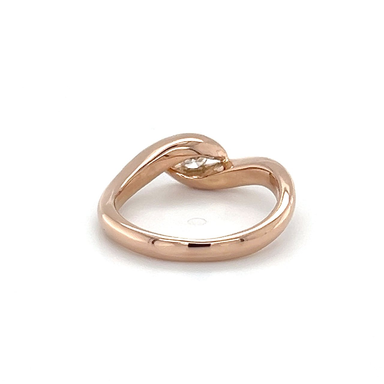 14K Rose Gold Diamond Lady's Fashion Ring; Size 6