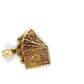 10K Yellow Gold Cards Pendant