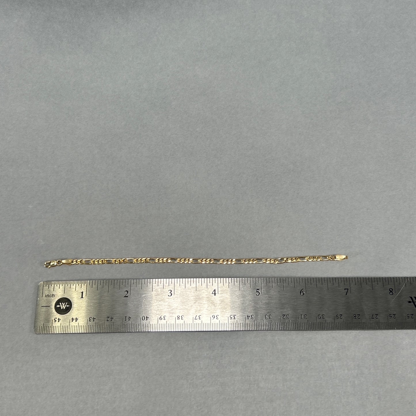 14K Yellow Gold 7" Figaro Chain Bracelet