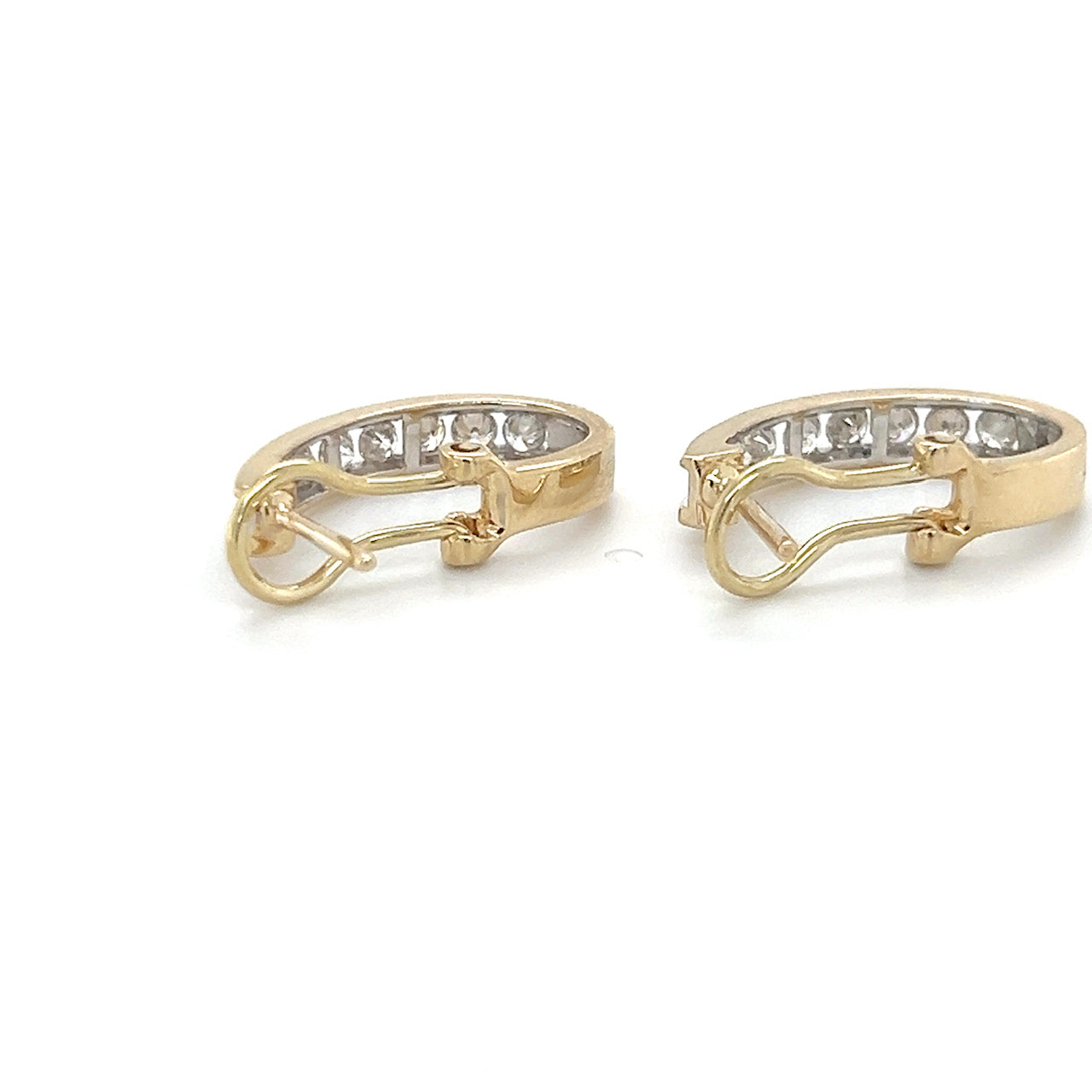 14K Yellow Gold Diamond Earrings