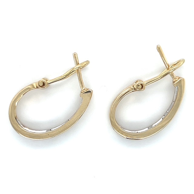 14K Yellow Gold Diamond Earrings