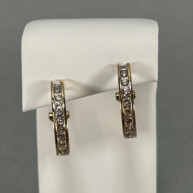 14K Yellow Gold Diamond Earrings