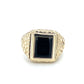 10K Yellow Gold Onyx Gentleman's Ring; Size 10.5