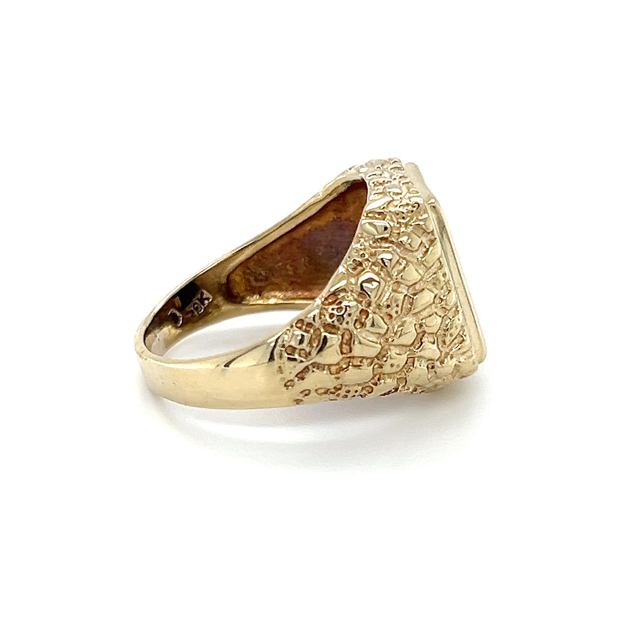 10K Yellow Gold Onyx Gentleman's Ring; Size 10.5