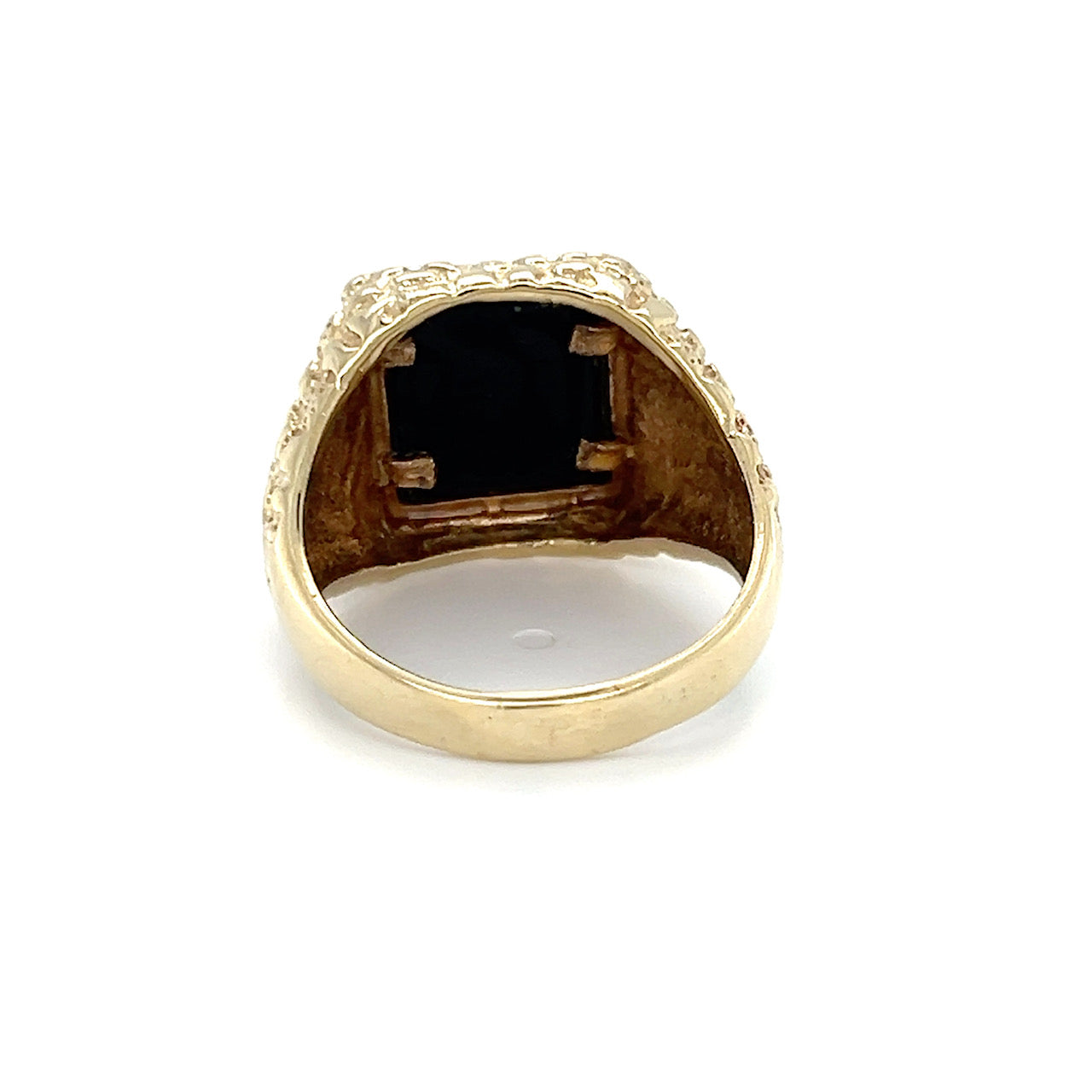 10K Yellow Gold Onyx Gentleman's Ring; Size 10.5