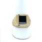 10K Yellow Gold Onyx Gentleman's Ring; Size 10.5