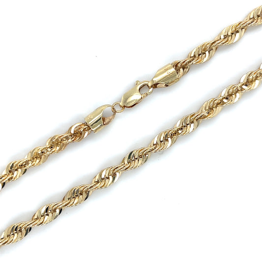 10K Yellow Gold 20" Rope Chain