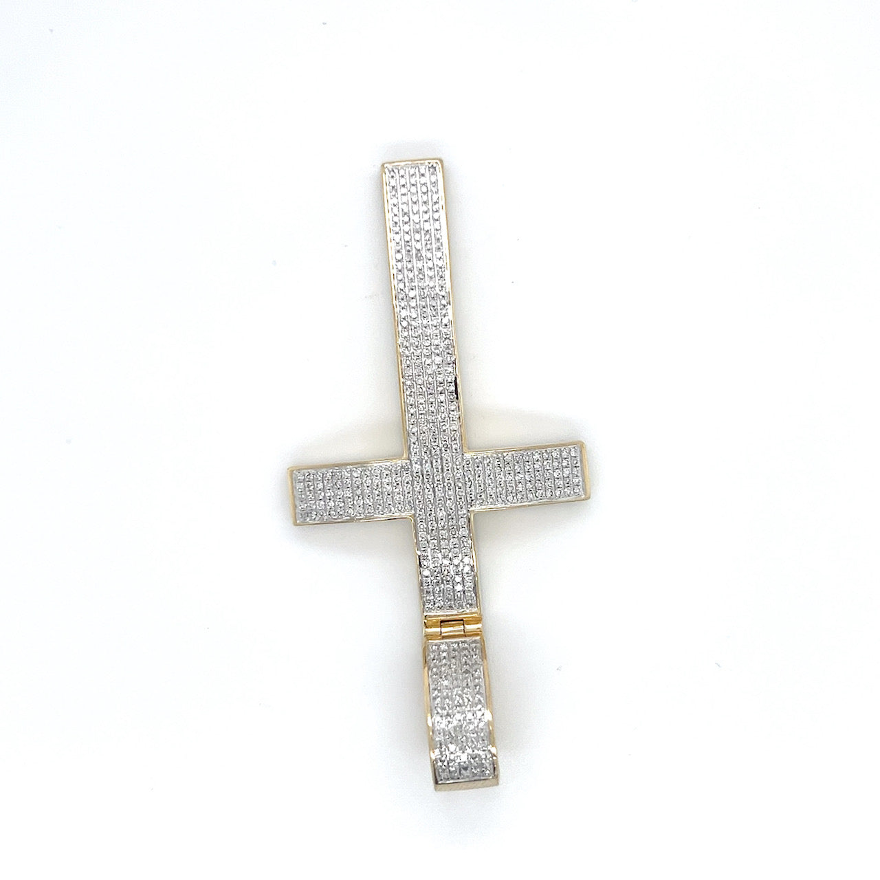 10K Yellow Gold Diamond Cross Pendant