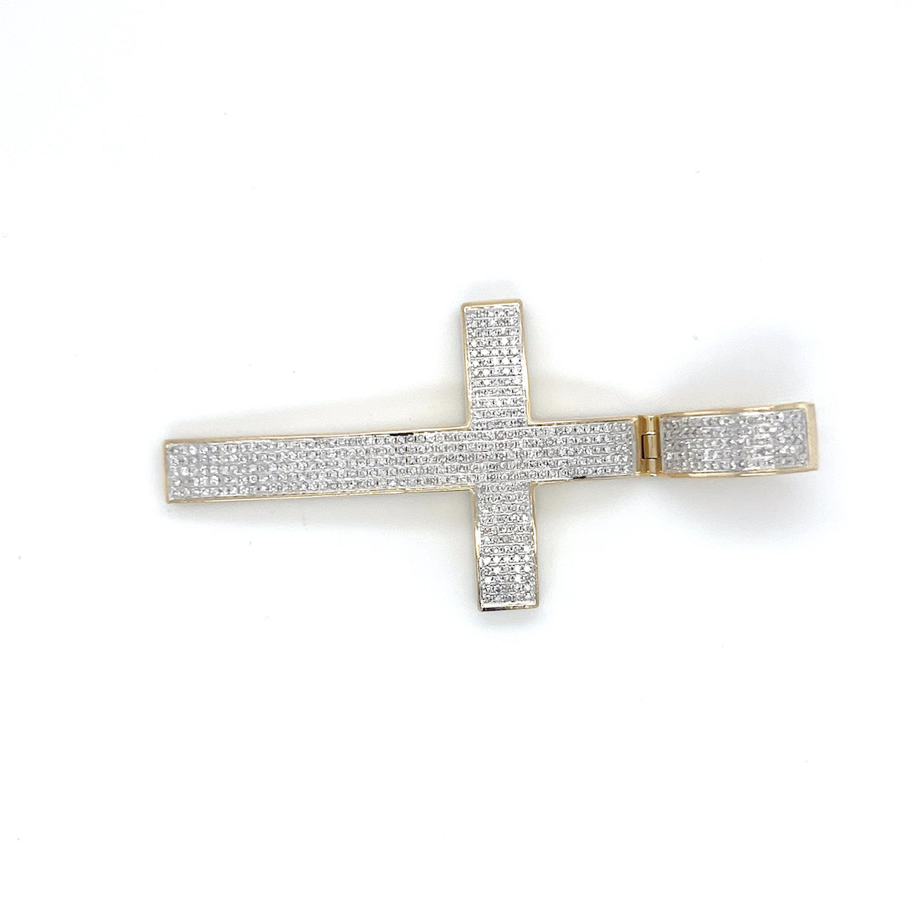 10K Yellow Gold Diamond Cross Pendant
