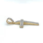 10K Yellow Gold Diamond Cross Pendant