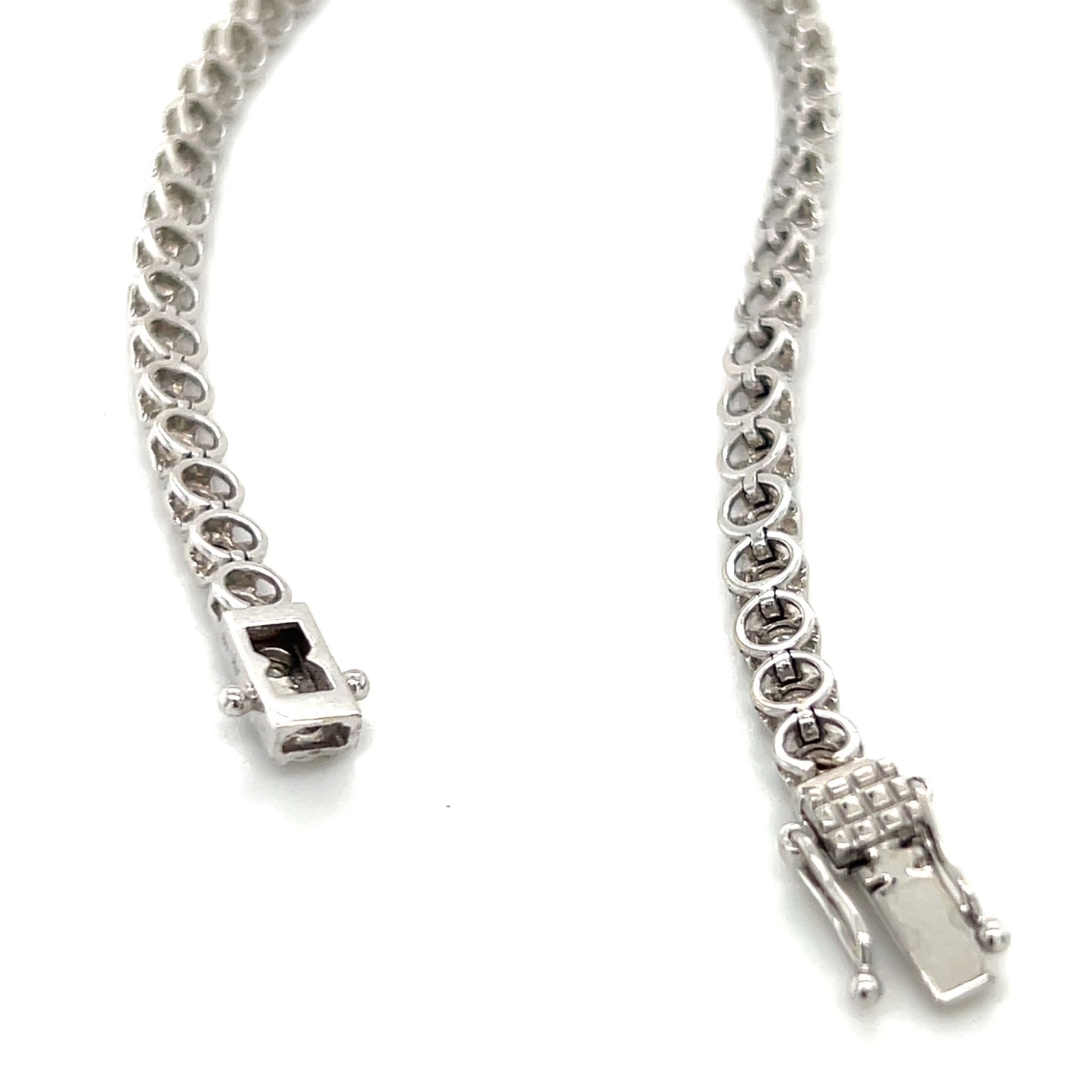 14K White Gold 7" Diamond Bracelet